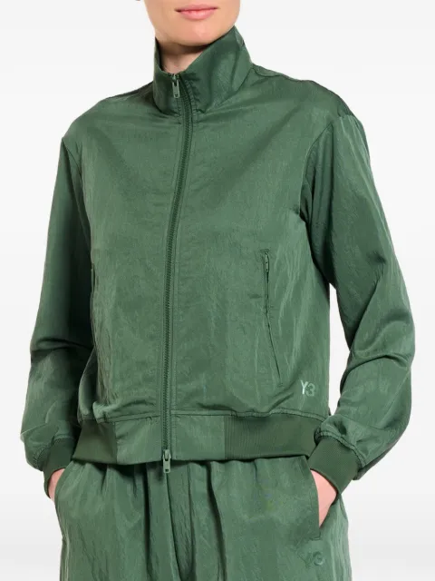 Y-3 logo-print zip-up sweatshirt Green JM3207