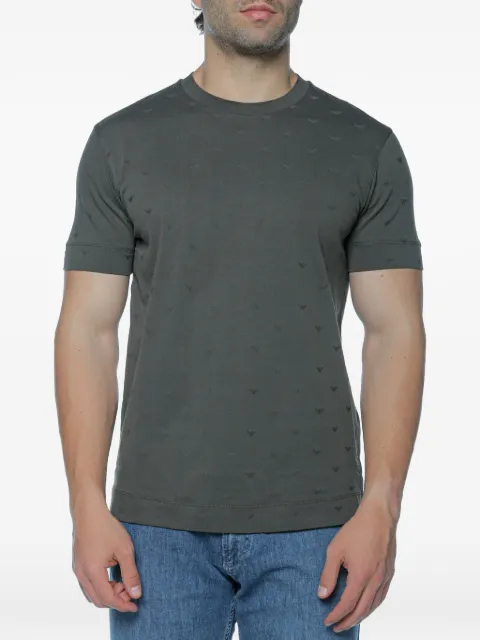 Emporio Armani logo-pattern T-shirt Grey EM004522AF1076F