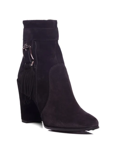 Tod's fringe buckle ankle boots Black XXW75B0BP802UJB999