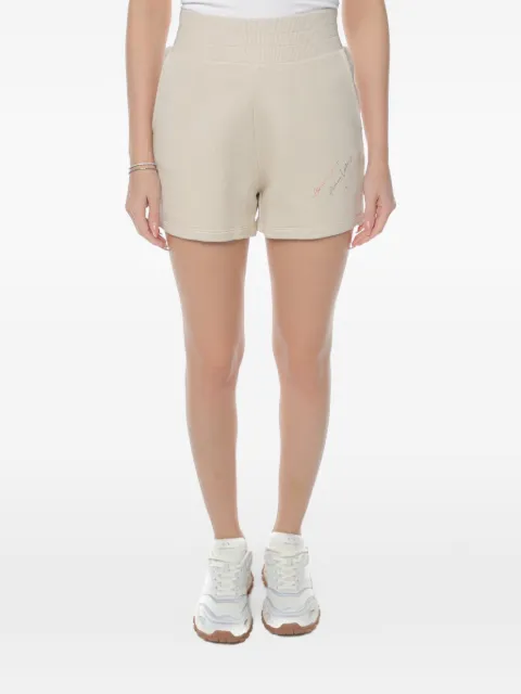 Armani Exchange logo-embroidered elasticated shorts Neutrals XW000598AF1185U1092