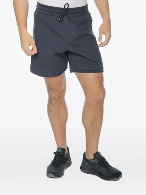 Armani Exchange drawstring-waist logo-patch shorts Blue XM002354AF2186