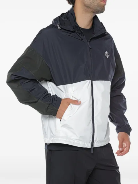 Armani Exchange colour-block hooded jacket Blue XM000190AF1201