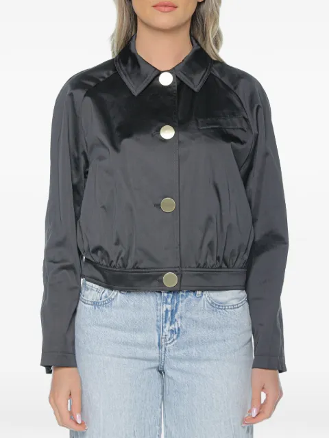 Armani Exchange button-up satin-finish jacket Black XW001930AF21525