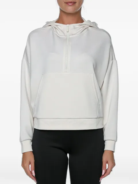 Armani Exchange quarter-zip pouch-pocket hoodie White XW000980AF1611