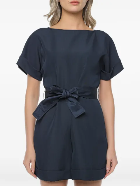Armani Exchange belted turn-up playsuit Blue XW000451AF1275UB100