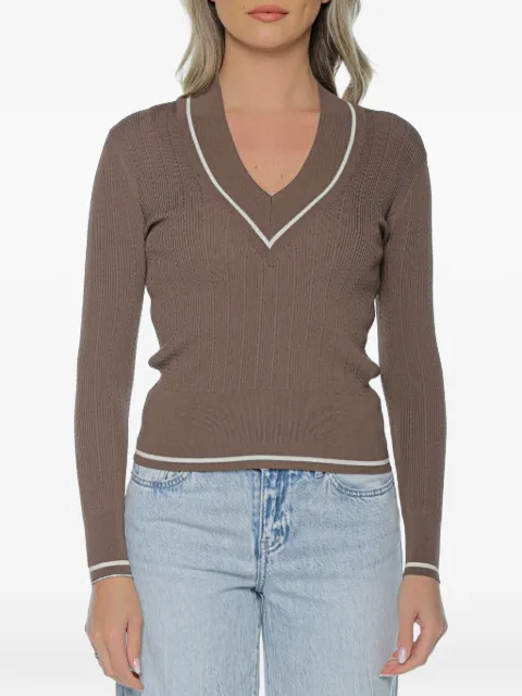 Armani Exchange V-neck sweater Brown XW002242AF1035U6136