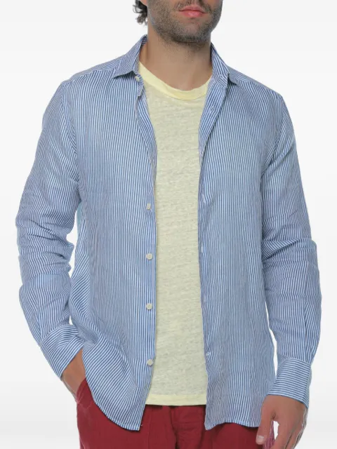 MC2 Saint Barth Pamplona striped-pattern shirt Blue PAMP001
