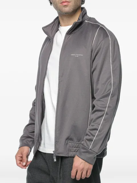 Armani Exchange piped-trim zip-up jacket Grey XM001357AF1627U