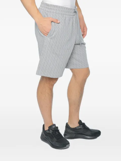 Armani Exchange monogram-print drawstring-waist shorts Grey XM001227AF1184