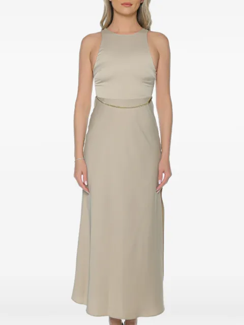 Armani Exchange chain-detail side-slit dress Neutrals XW001971AF21553U622