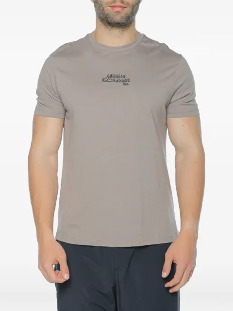 Armani Exchange logo-print T-shirt Brown XM001784AF1035U6107