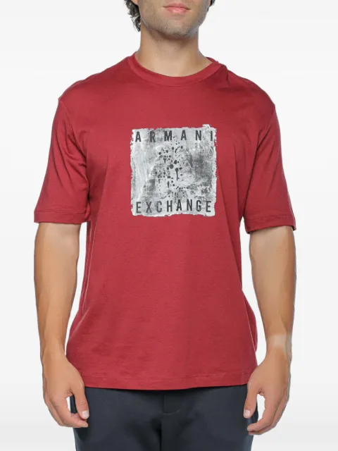 Armani Exchange logo-print T-shirt Red XM001448AF1035UA328