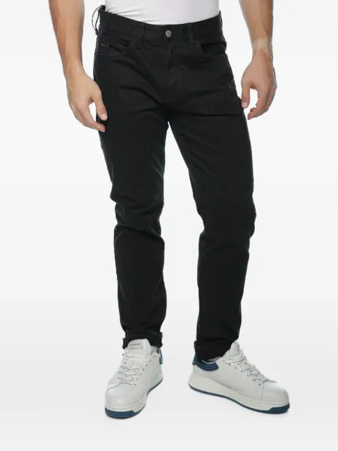 Armani Exchange logo-embroidered slim-fit jeans Black XM000049AF1426UC001