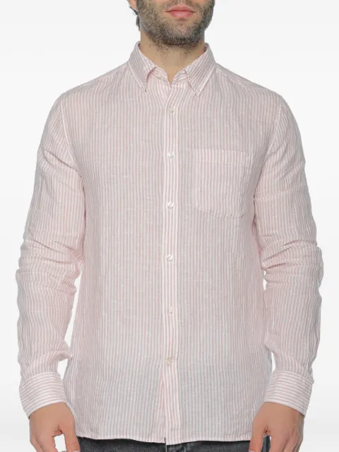 Ecoalf Adan striped linen shirt Pink GASRADANA0725S26174