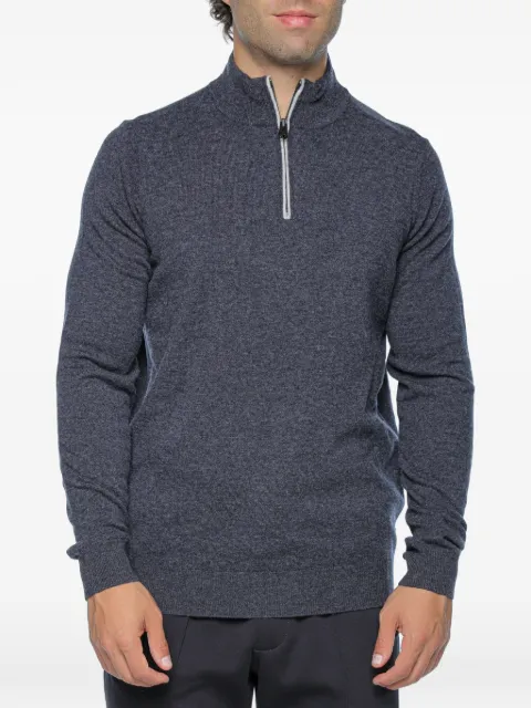 Ecoalf Larch quarter-zip sweater Blue GAKNLARCH0632W25310