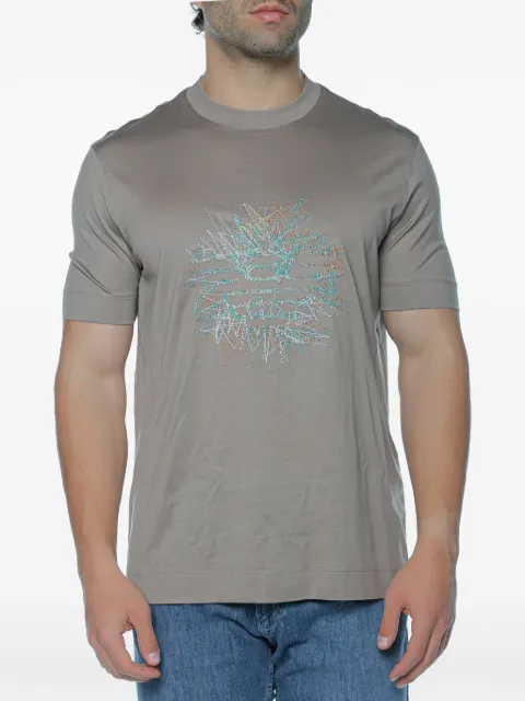 Emporio Armani logo-embroidered T-shirt Neutrals EM005282AF1001U8049