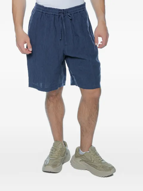 Emporio Armani flax drawstring shorts Blue EM000598TE1041