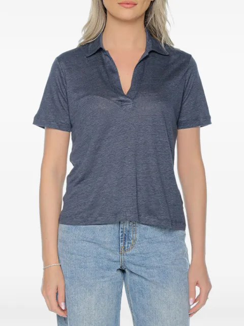 Ecoalf Troms linen T-shirt Blue GATSTROMS0128S26148