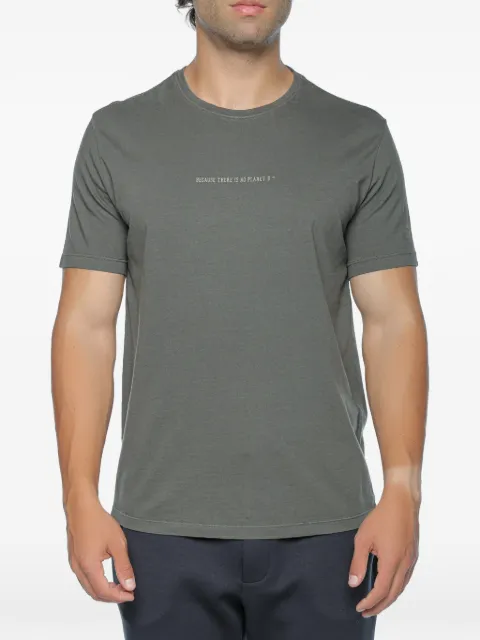 Ecoalf slogan-print T-shirt Green GATSALMER0831W25424