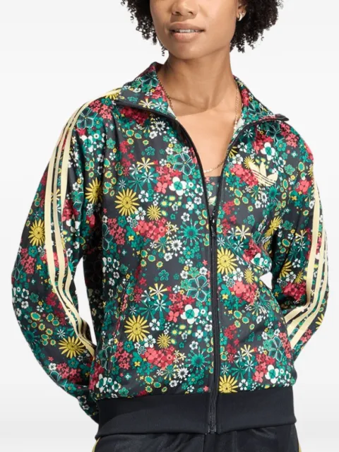 adidas x Liberty London floral-print zip-up sweatshirt Black KD7975