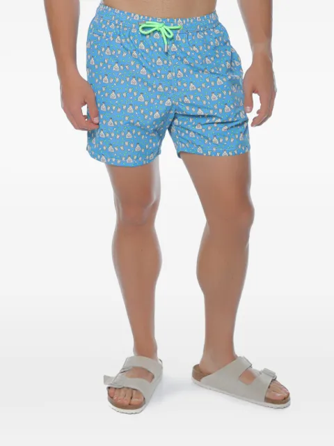 MC2 Saint Barth Lighting tequila-print swim shorts Blue LIG0003