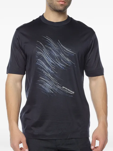 Emporio Armani graphic-print T-shirt Blue EM001023AF1374