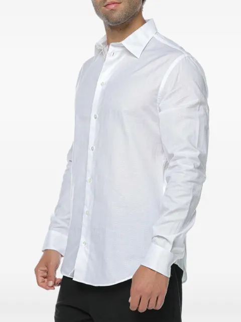 Emporio Armani jacquard-weave long-sleeve shirt White EM000099TE1419