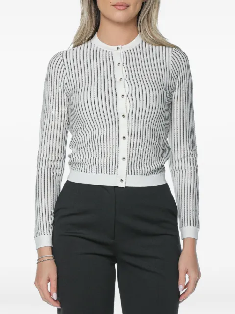 Ted Baker Nera vertical-stripe cardigan White 284533