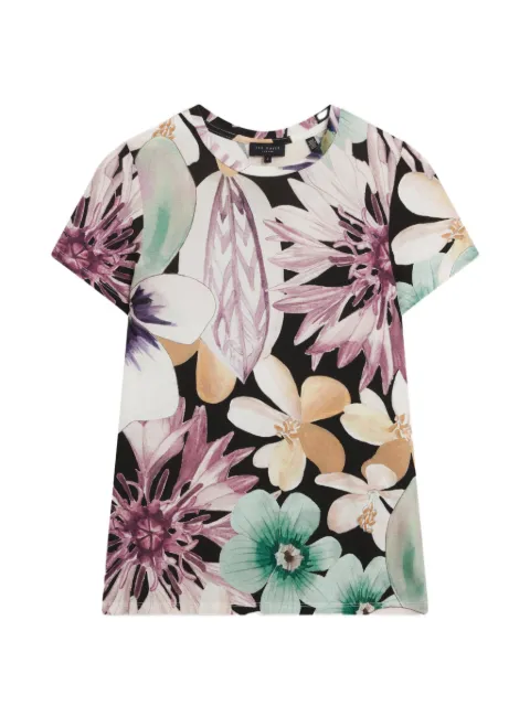 Ted Baker Saalma floral-print T-shirt Black 281928BLACK