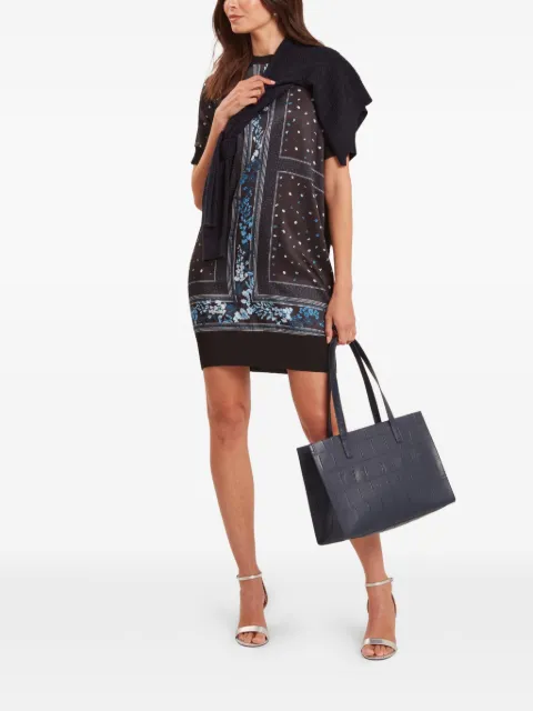 Ted Baker Azzala floral-print boxy dress Black 281469