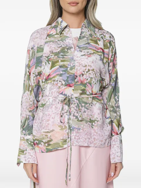 Ted Baker floral-print tie-waist blouse Pink 283444PINK
