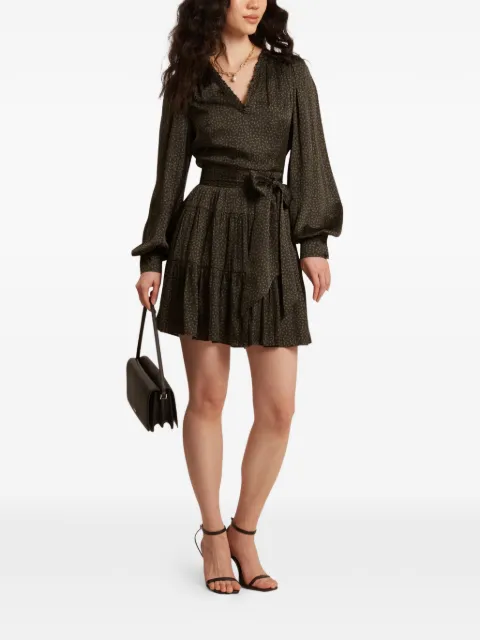 Ted Baker Phoeba printed tiered mini dress Black 281427BLACK