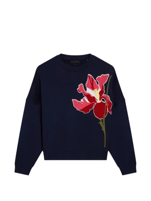 Ted Baker Sanderr graphic-appliqué sweater Blue 280466