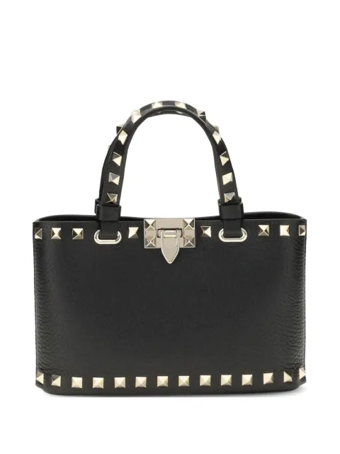 Valentino Garavani mini Rockstud Shopping Bag leather tote bag Black WP0AT0VSH