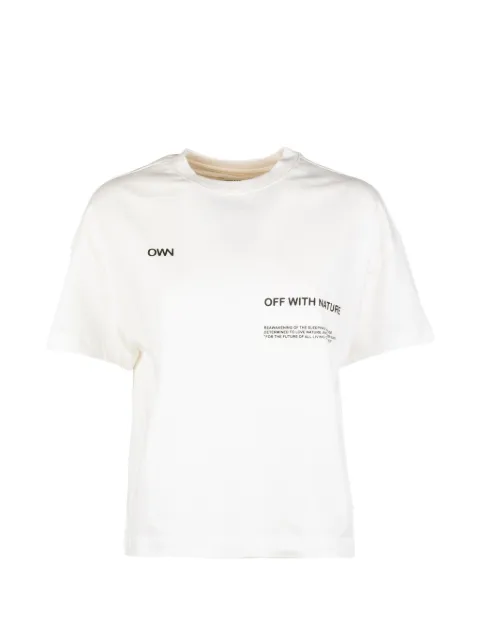 OWN logo-print T-shirt Neutrals LTS200105