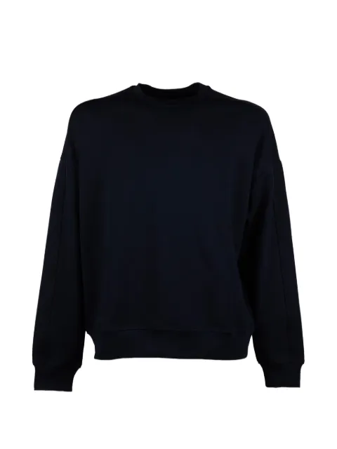 OWN logo-embroidered dropped-shoulder sweater Blue MHO211315