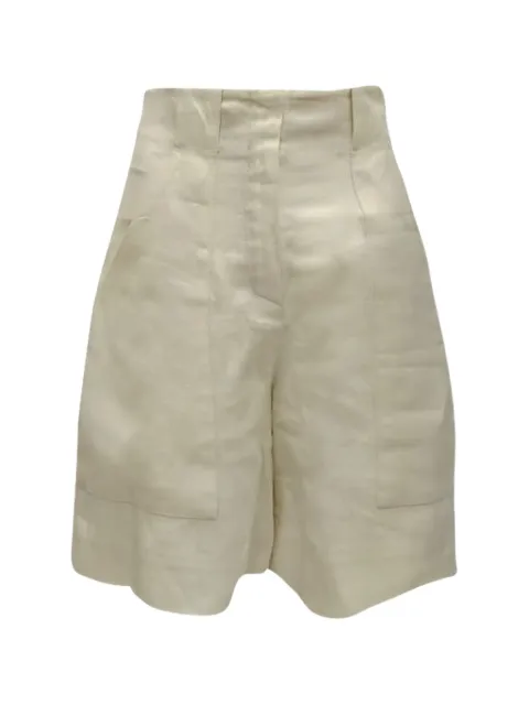 Loro Piana Pre-Owned pleated satin-weave shorts Neutrals RFCPUGBCL743701W