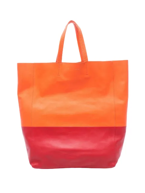 Celine Pre-Owned 2010-2026 CELINE Horizontalkava leather Orange Red Used Women tote bag Orange CH5CUO4U5X0F6QE6