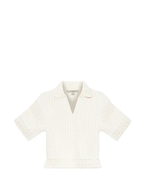AllSaints Elma crochet-knit top Neutrals W134PE