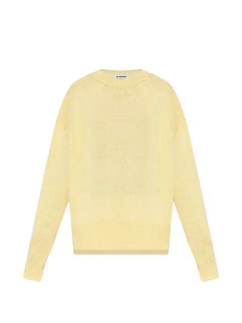 Jil Sander ribbed-knit side-slit sweater Yellow J02GP0013J13206