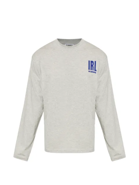 Jil Sander logo-print long-sleeve T-shirt Grey J22GC0285J45048