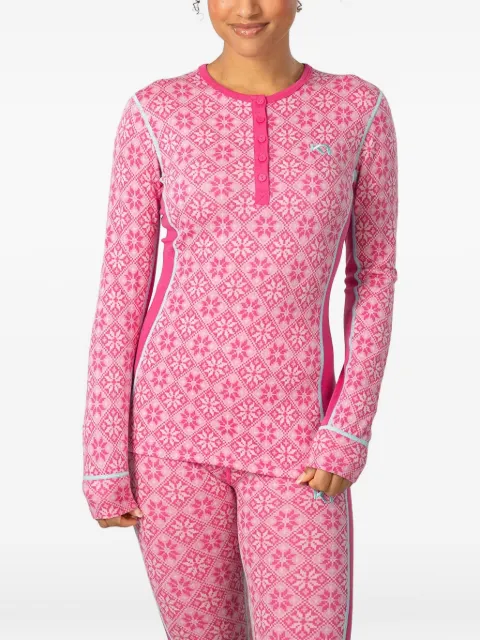 Kari Traa Rose button-front base-layer top Pink 622692