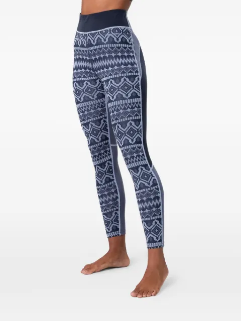 Kari Traa Malia fair isle-patterned base-layer leggings Blue 623599