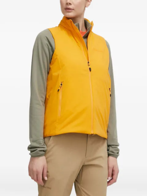 Marmot logo-print zip-up gilet Yellow M15536