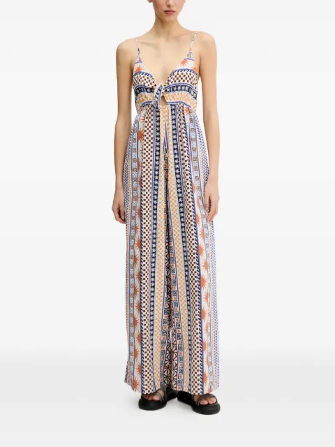 Rip Curl San Carlos graphic-print tie-front jumpsuit Blue 016WRO