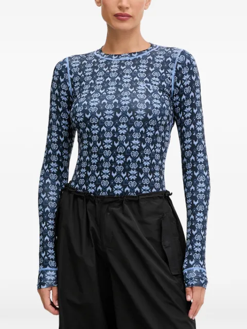 Kari Traa Fryd fair isle-patterned long-sleeve base-layer top Blue 622926