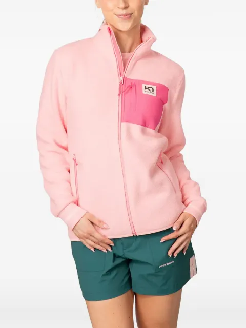 Kari Traa Røthe fleece zip-up midlayer sweatshirt Pink 623487