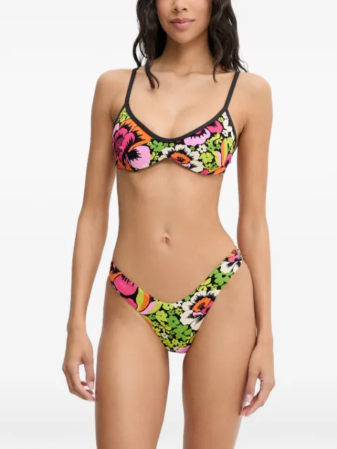 Rip Curl Blooming floral-print bikini top Black 0XJWSW