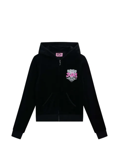 Juicy Couture logo-print hoodie Black JCNAS126465101