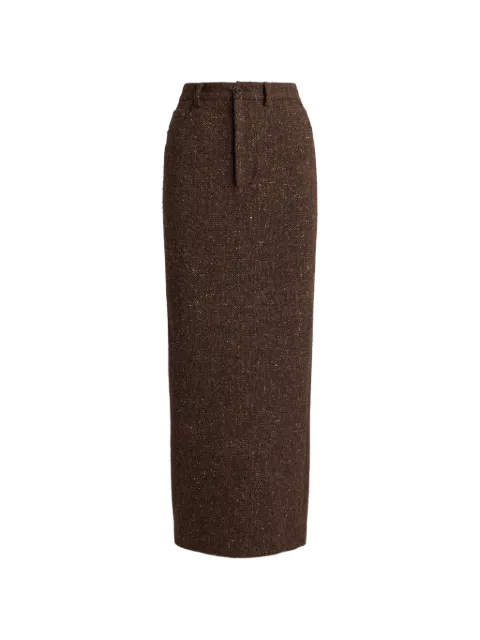 Ralph Lauren Collection Fontaine tweed long skirt Brown 290P25307001